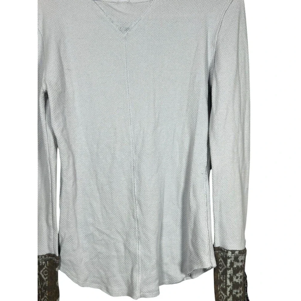 Free People Kombucha‎ Thermal L Lavender Purple Crochet Cuff Top Elena Gilbert